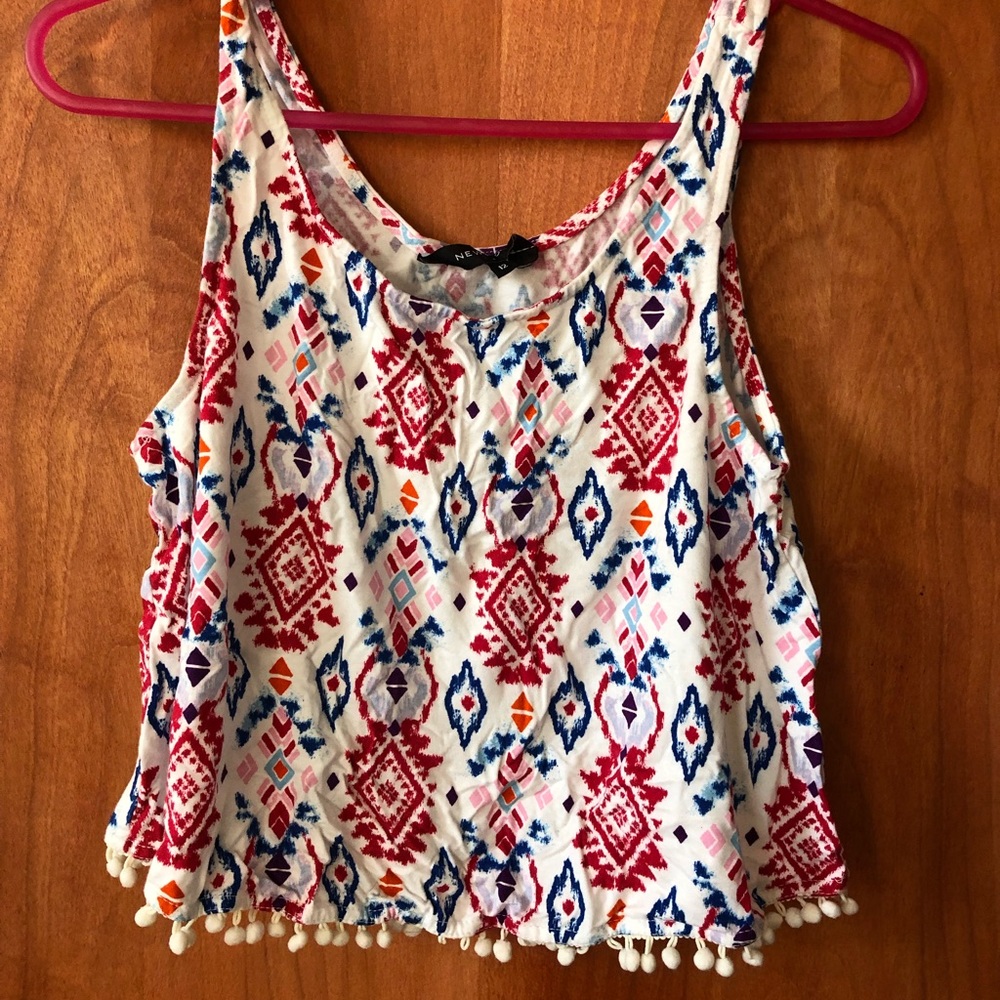 3/$25 ❤️ Crop tank with fringe hem
